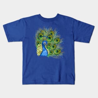 Peacock portrait Kids T-Shirt